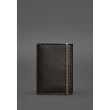 Leather passport cover 2.0 dark brown