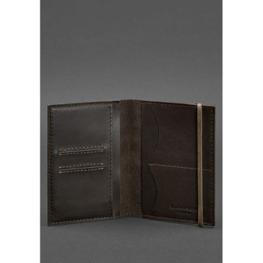 Leather passport cover 2.0 dark brown