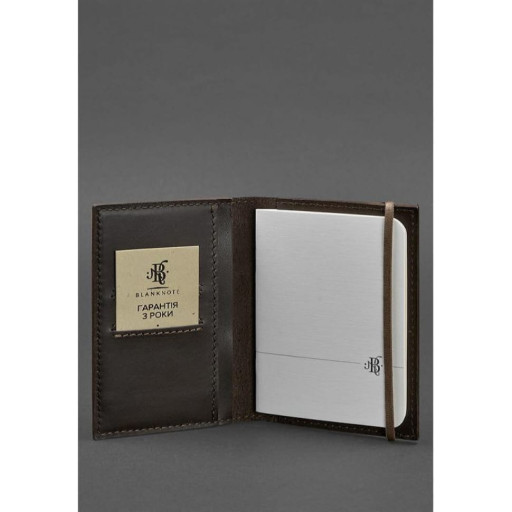 Шкіряна обкладинка для паспорта 2.0 темно-коричнева