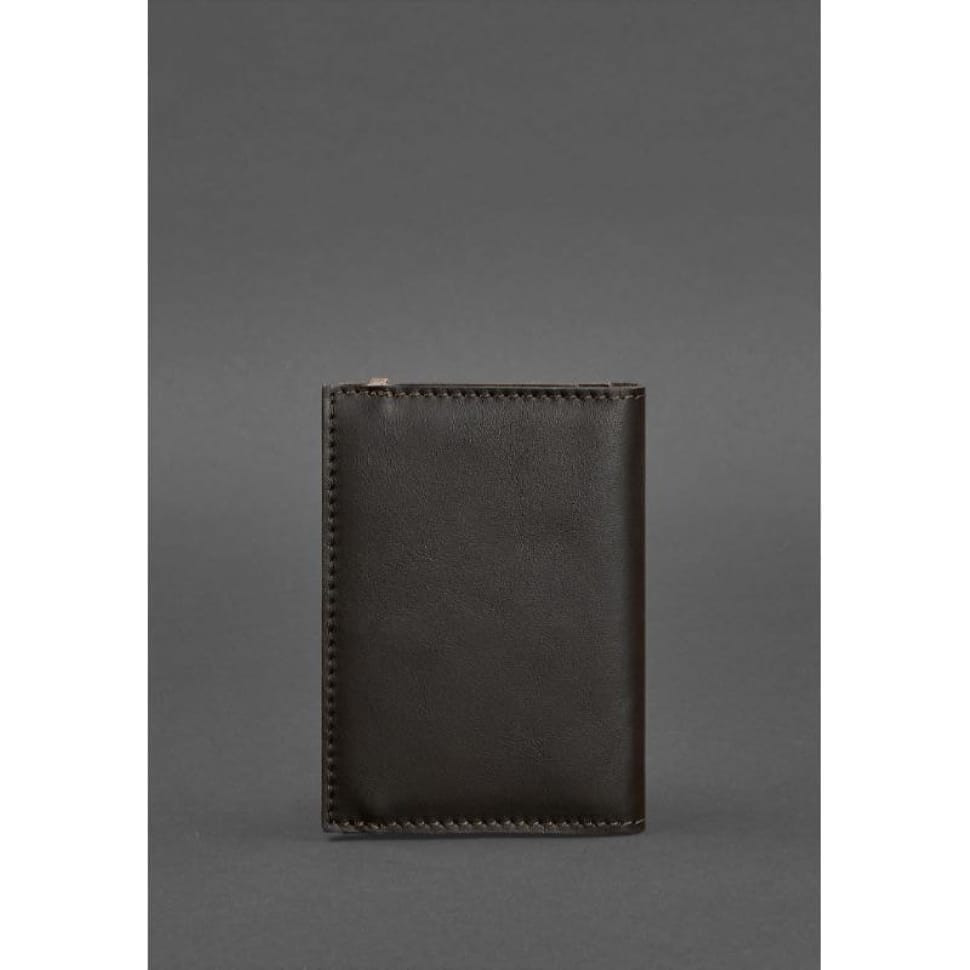 Шкіряна обкладинка для паспорта 2.0 темно-коричнева