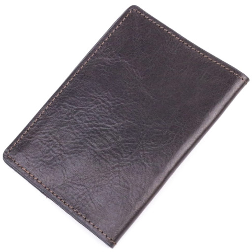 Шкіряна обкладинка на паспорт Карта GRANDE PELLE 16774 Коричнева