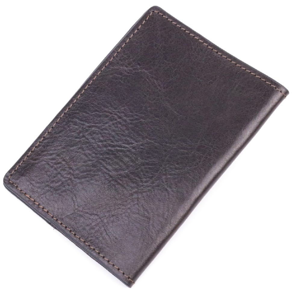 Шкіряна обкладинка на паспорт Карта GRANDE PELLE 16774 Коричнева