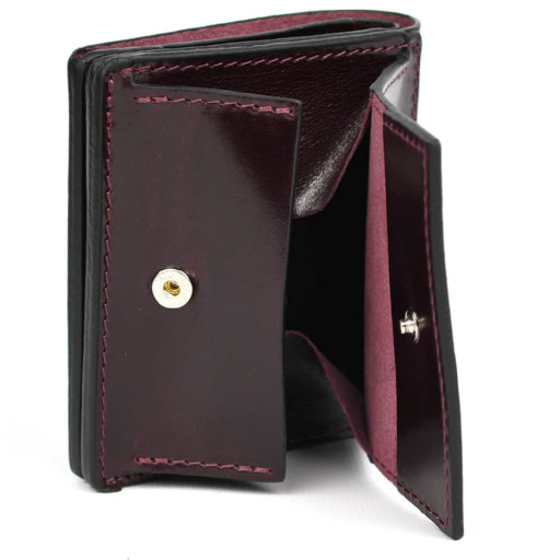 Портмоне Lettera з монетницею, бордовий Алькор Grande Pelle 537361