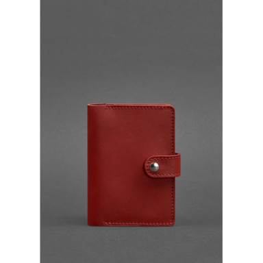 Leather cover for passport 3.0 red