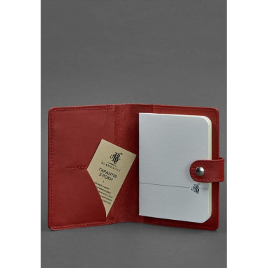 Leather cover for passport 3.0 red