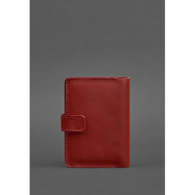 Leather cover for passport 3.0 red