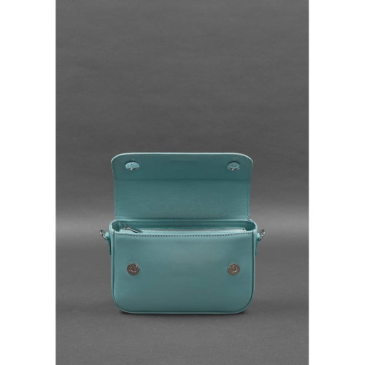 Жіноча шкіряна сумка Mary бірюзова