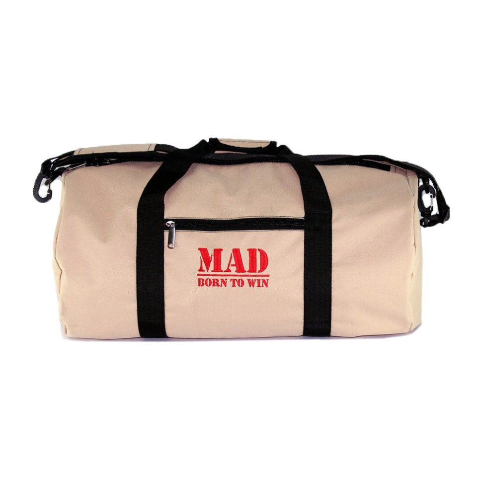 Спортивна сумка FitGo бежева від "MAD | born to win™"