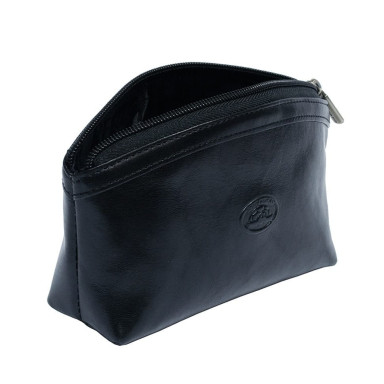 Leather cosmetic bag Italico 2079 nero black