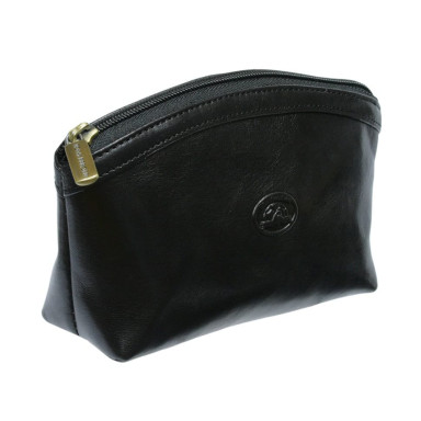 Leather cosmetic bag Italico 2079 nero black