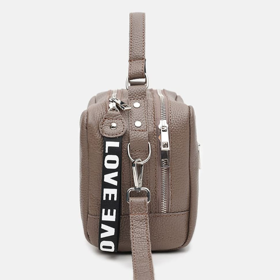 Жіноча шкіряна сумка Ricco Grande 1l649taupe-taupe