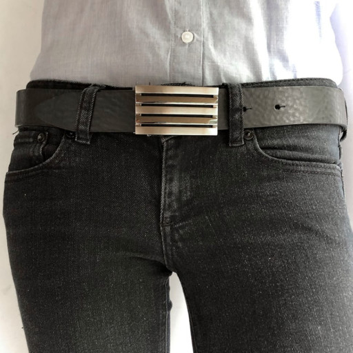 Шкіряний ремень 60079 nero чорний TONY PEROTTI