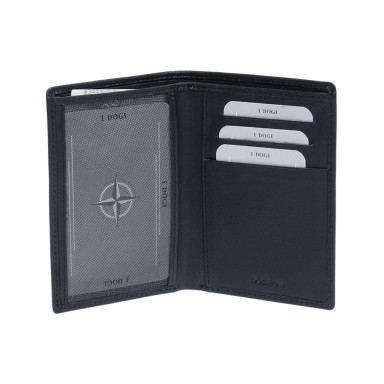 Leather wallet Cortina 5015 nero black