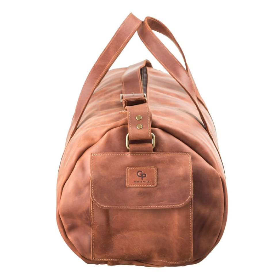 Travel Bag Grande Pelle 11047 Vintage Leather Brown