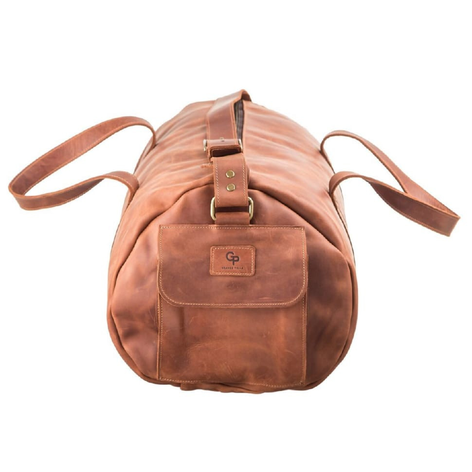 Travel Bag Grande Pelle 11047 Vintage Leather Brown
