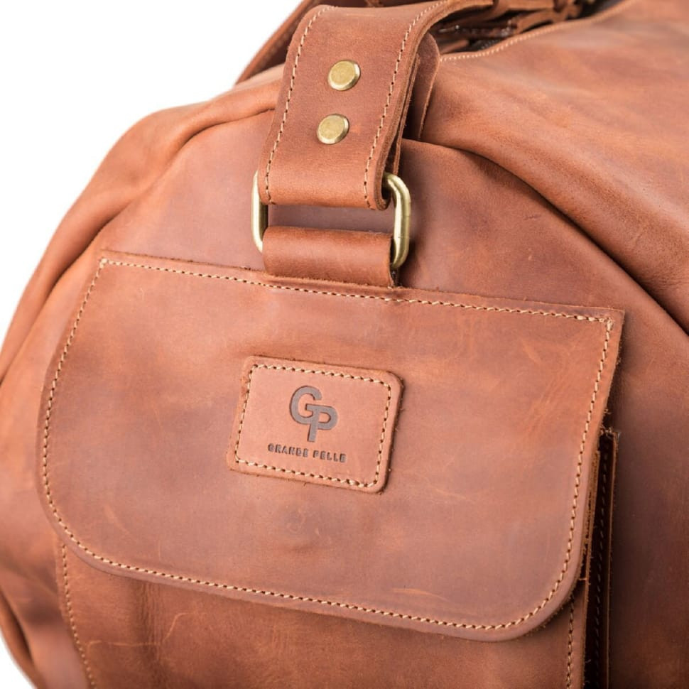 Travel Bag Grande Pelle 11047 Vintage Leather Brown
