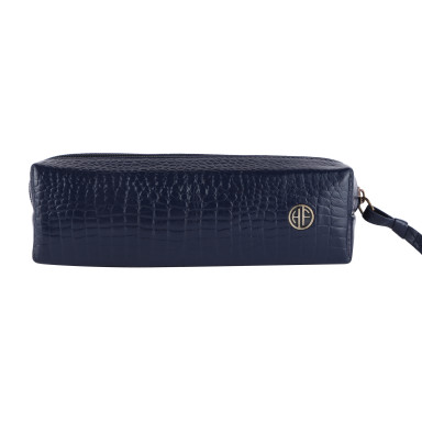 Hammonds Flycatcher UC501 Croco Blue Leather Cosmetic Case