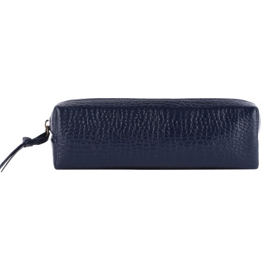 Hammonds Flycatcher UC501 Croco Blue Leather Cosmetic Case