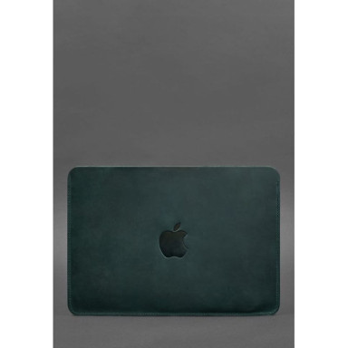 Leather case for MacBook 14 inch Green Crazy Horse