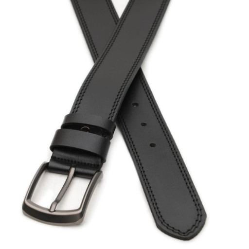 Шкіряний чоловічий ремінь V1125GX20-black