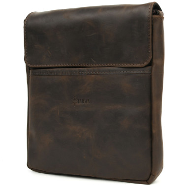 Mens leather shoulder bag RC-1304-4lx TARWA brown