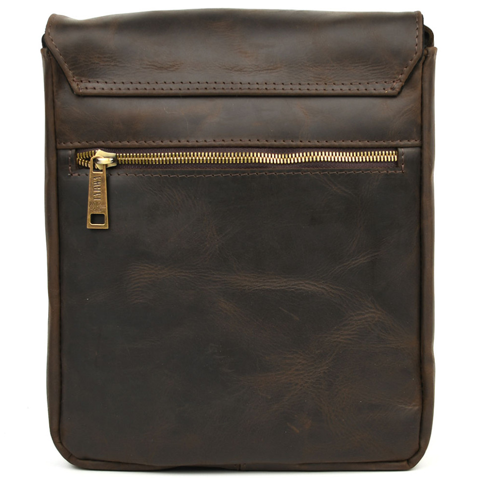 Mens leather shoulder bag RC-1304-4lx TARWA brown