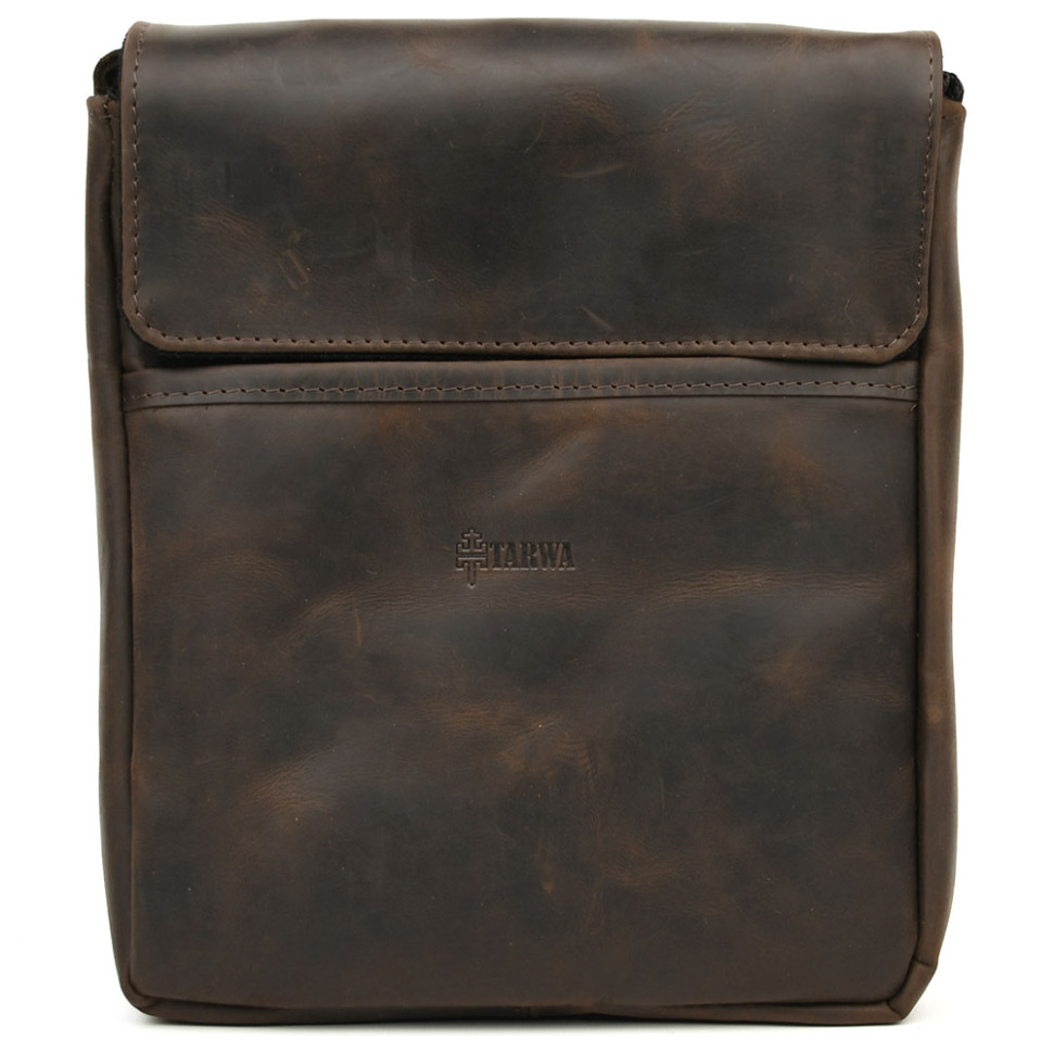 Mens leather shoulder bag RC-1304-4lx TARWA brown