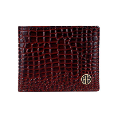 Чоловічий шкіряний гаманець Hammonds Flycatcher HF594 Croc Brown (Коричневий)