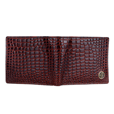 Чоловічий шкіряний гаманець Hammonds Flycatcher HF594 Croc Brown (Коричневий)