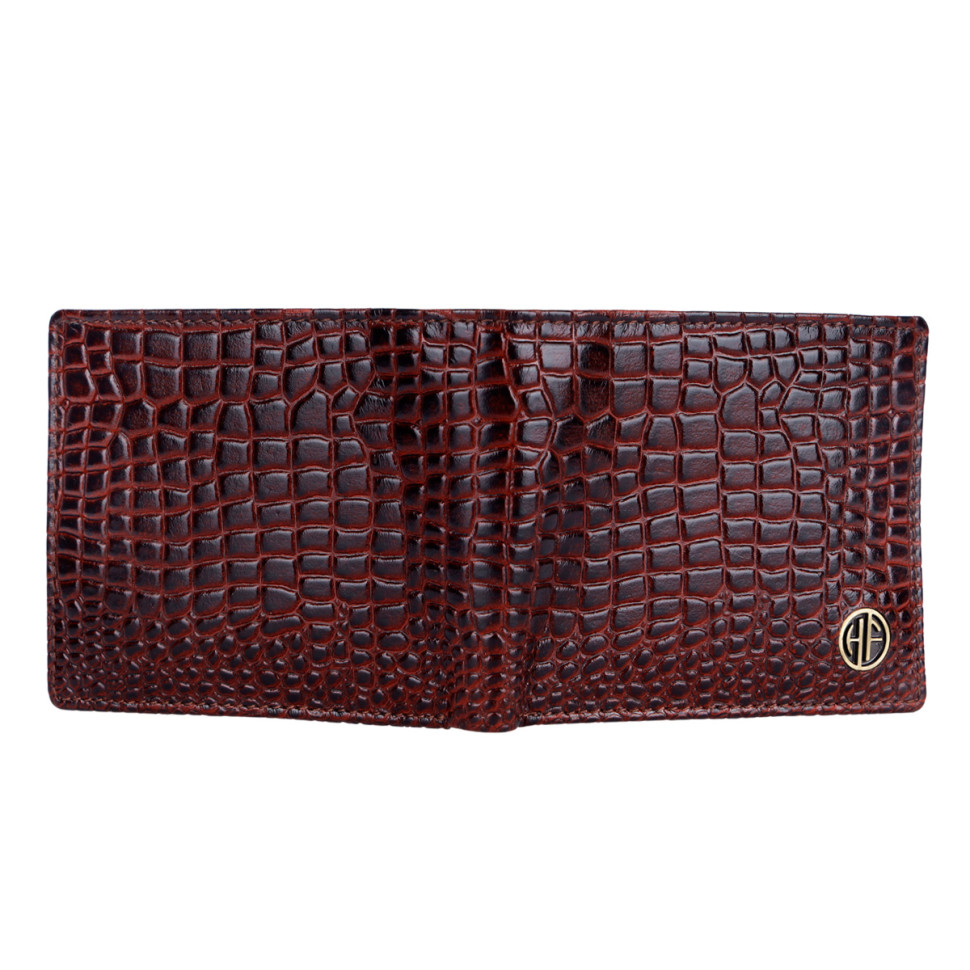 Чоловічий шкіряний гаманець Hammonds Flycatcher HF594 Croc Brown (Коричневий)