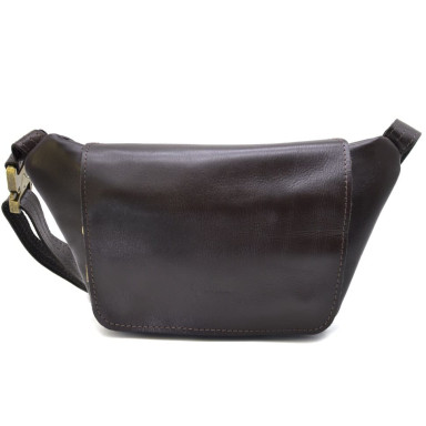 Leather banana bag with flap GC-8153-3md TARWA