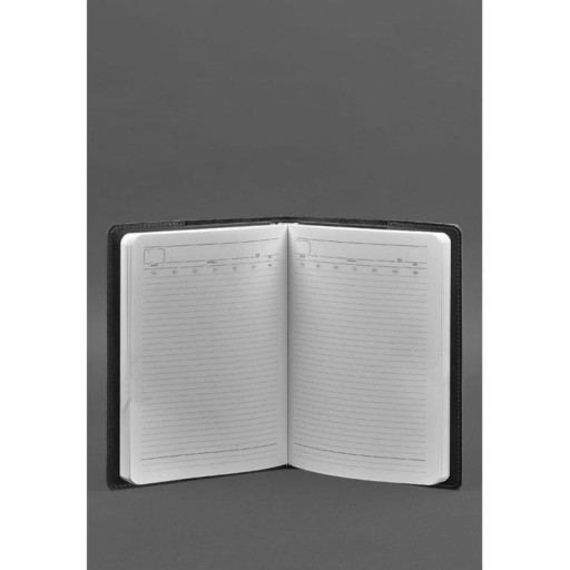 Шкіряна обкладинка для блокнота 6.0 (софт-бук) чорна Crazy Horse