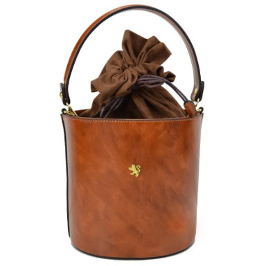 Pratesi RMA335 - Cross Body Bag Secchiello R355 in cow leather Secchiello R335 Brown
