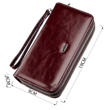 Кошелек женский из экокожи KIVI 19049 Коричневый