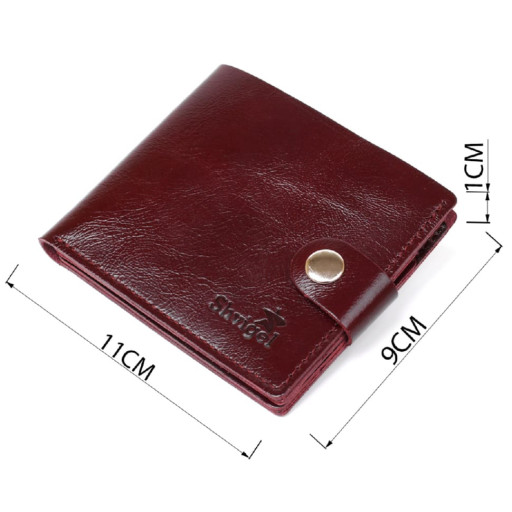 Жіноче глянсове шкіряне портмоне Shvigel 16463 Вишневий