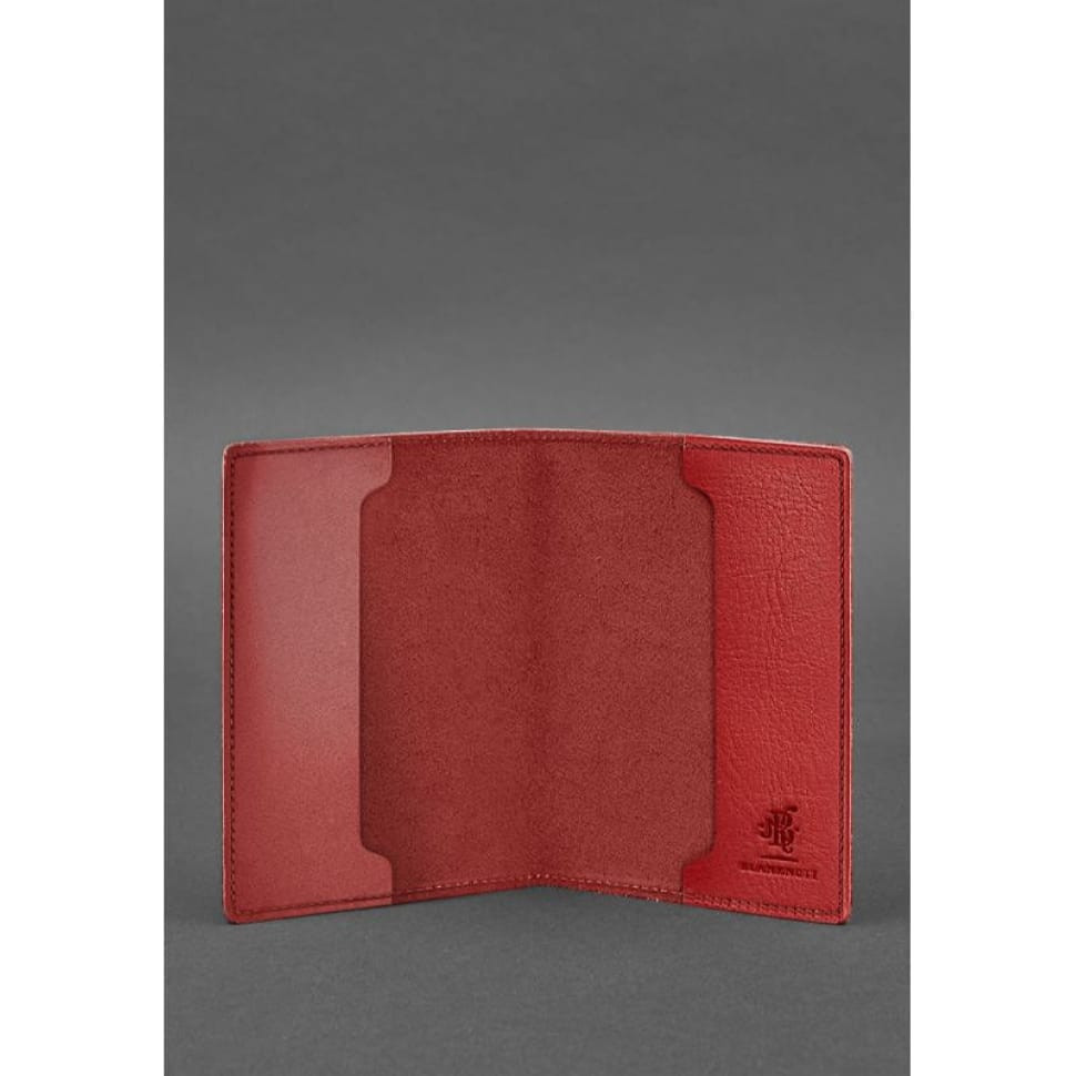 Кожаная обложка для военного билета 7.0 красная