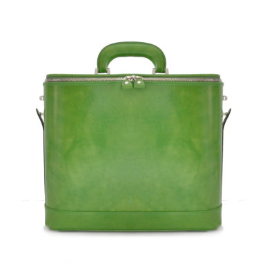 Pratesi RVE116/15 - Raffaello Laptop Bag 15 in cow leather Radica Green