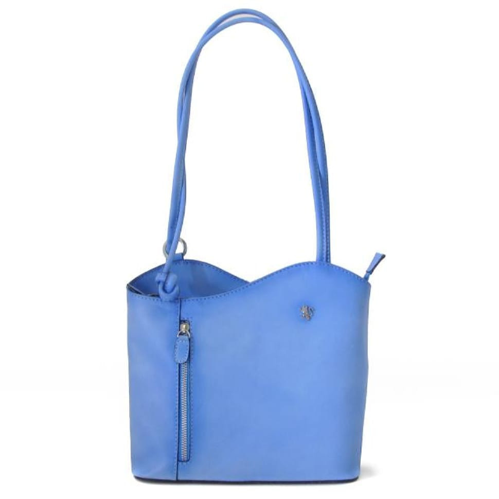 Pratesi BSB465/P - Shoulder Bag Consuma Small in cow leather Bruce Sky Blue