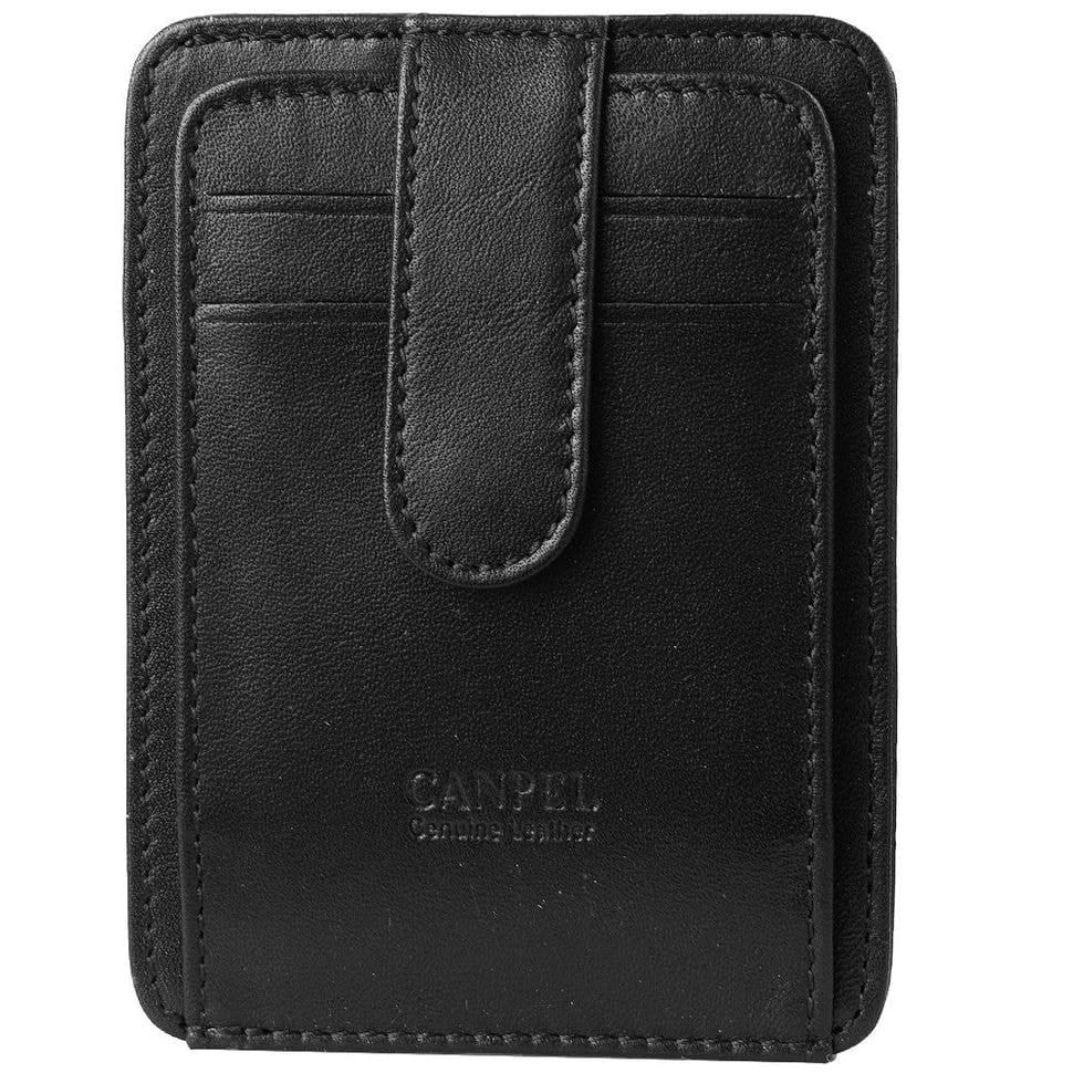 Кредитниця шкіряна CANPEL 091-1 чорний гладкий