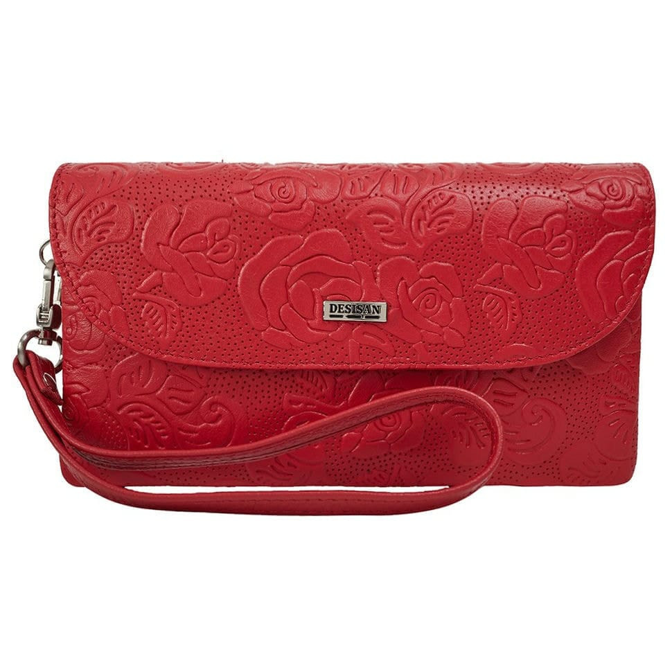 Гаманець жіночий Desisan 752-424 червоні квіти