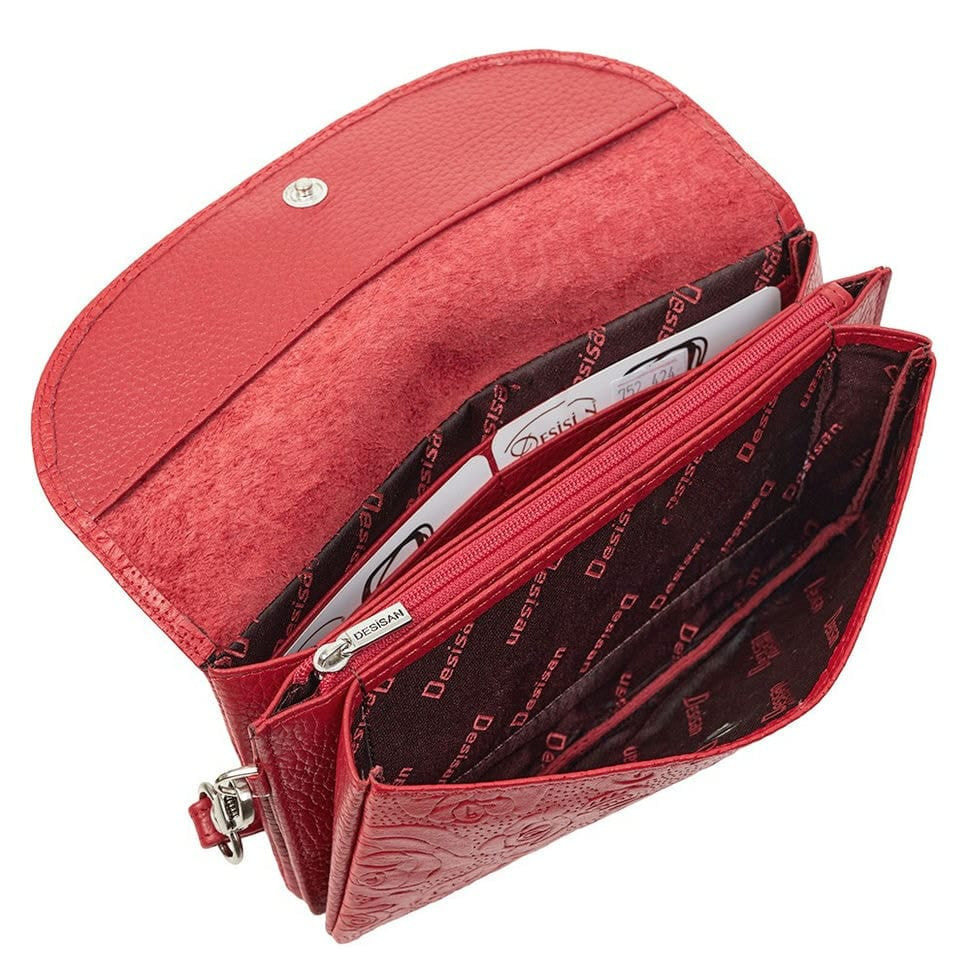 Гаманець жіночий Desisan 752-424 червоні квіти