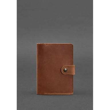 Leather passport cover 3.0 light brown Crazy Horse