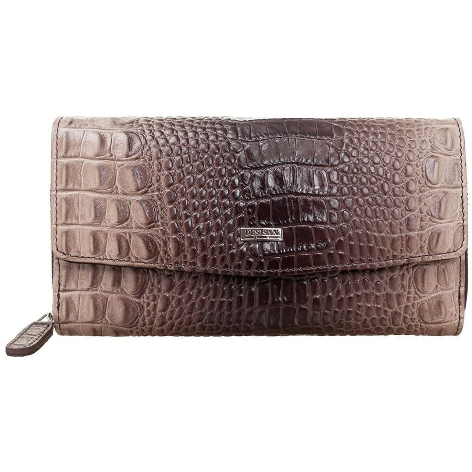 Гаманець жіночий шкіряний Desisan 152-830 бежевий кроко