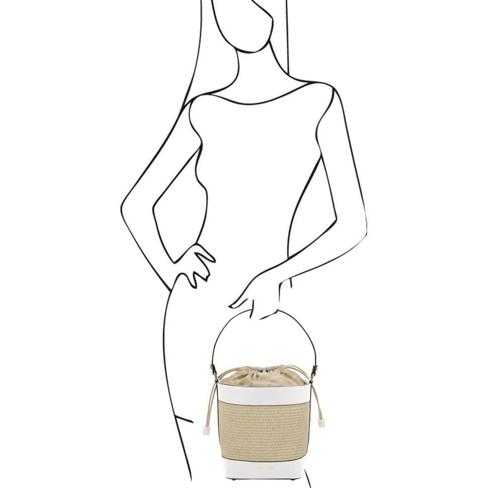 Сумка-відро з ефектом соломи Луїзи Tuscany TL142091