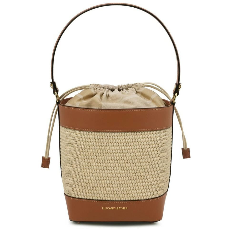 Сумка-відро з ефектом соломи Луїзи Tuscany TL142091