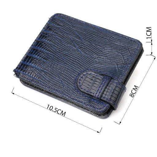 Фактурний чоловічий затискач для грошей із натуральної шкіри з тисненням CANPELLINI 21942 Синій