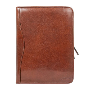 Папка Ashwood A4 ZIP CHESTNUT