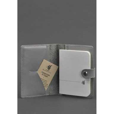 Leather cover for passport 3.0 gray