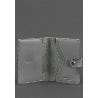 Leather cover for passport 3.0 gray