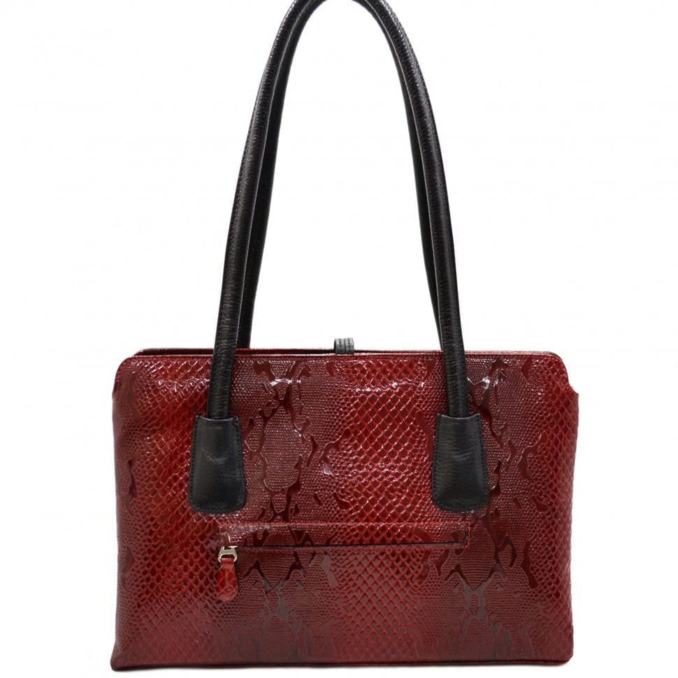 Сумка жіноча шкіряна Desisan 060-500 червоний візерунок